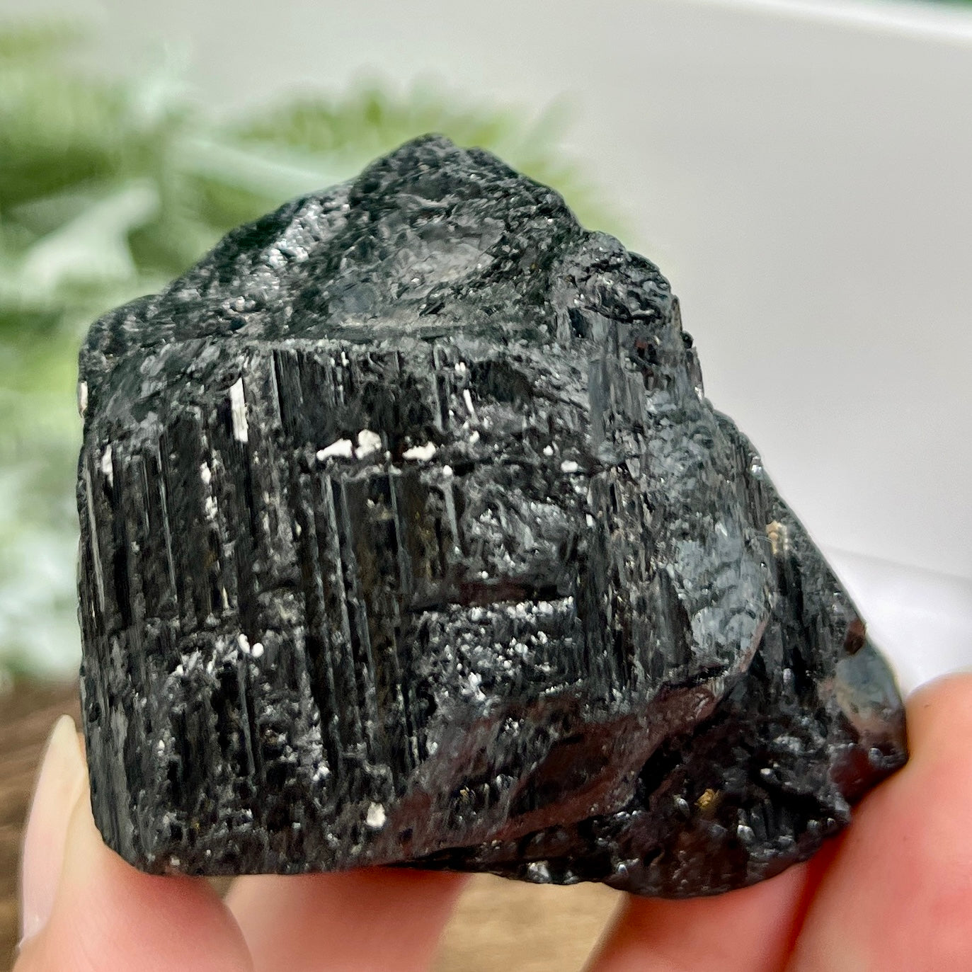 Black Tourmaline Chunk Raw Specimen Crystal 262g