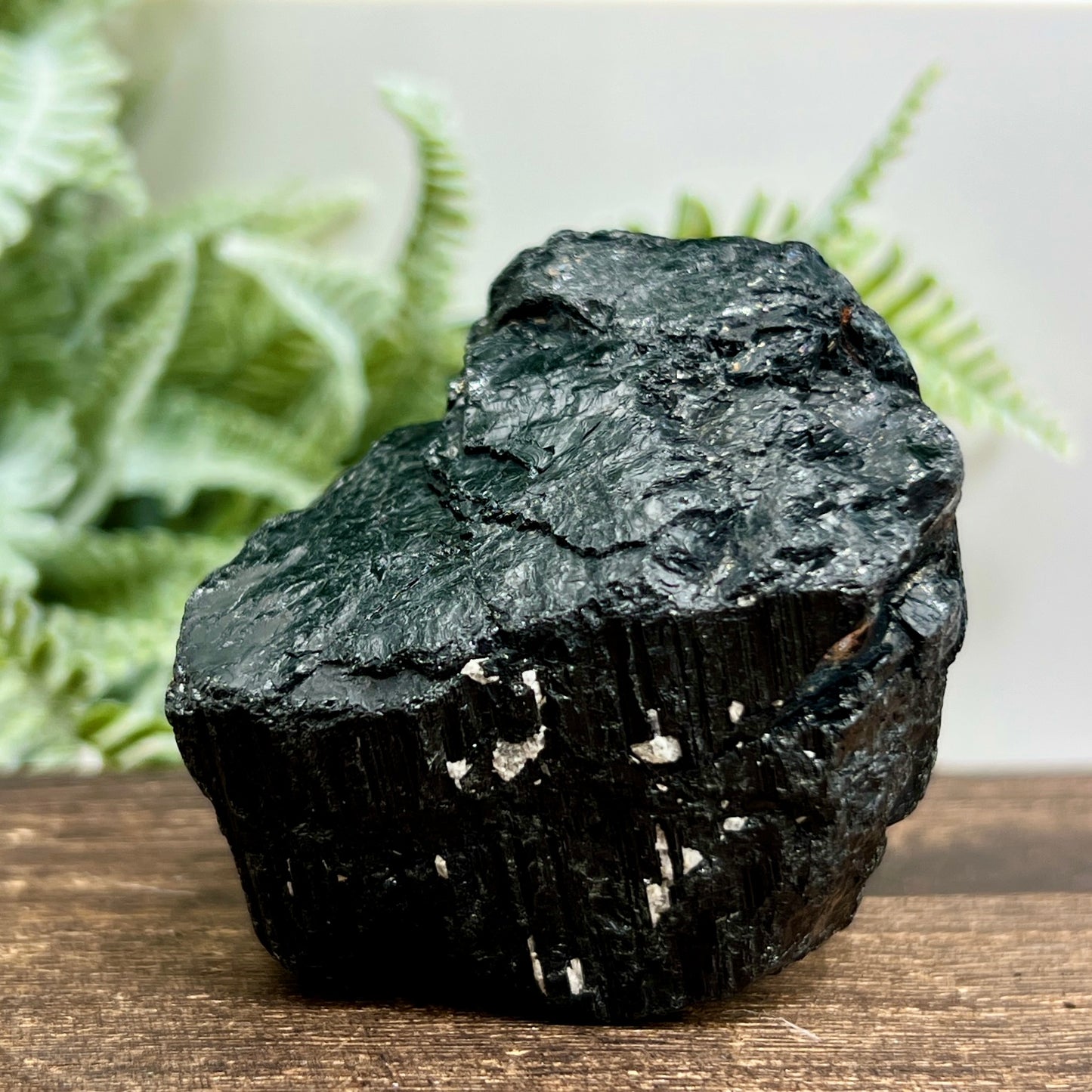 Black Tourmaline Chunk Raw Specimen Crystal 262g