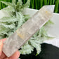 Blue Rose Quartz with Golden Healer Tower Crystal Generator 158g 126mm