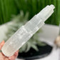 Satin Spar Selenite Tower Crystal Generator Morocco 1025g 252mm