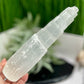 Satin Spar Selenite Tower Crystal Generator Morocco 1025g 252mm