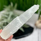 Satin Spar Selenite Tower Crystal Generator Morocco 1025g 252mm