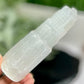 Satin Spar Selenite Tower Crystal Generator Morocco 430g 147mm