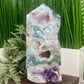 Moss Agate with Amethyst Unique Tower Crystal Generator 4544g 10lbs