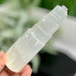 Satin Spar Selenite Tower Crystal Generator Morocco 388g 148mm