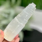 Satin Spar Selenite Tower Crystal Generator Morocco 388g 148mm