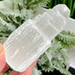 Satin Spar Selenite Tower Crystal Generator Morocco 240g 99mm