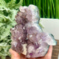 Amethyst with Cacoxenite Kitty Cat Cluster Healing Animal Crystal Carving 522g