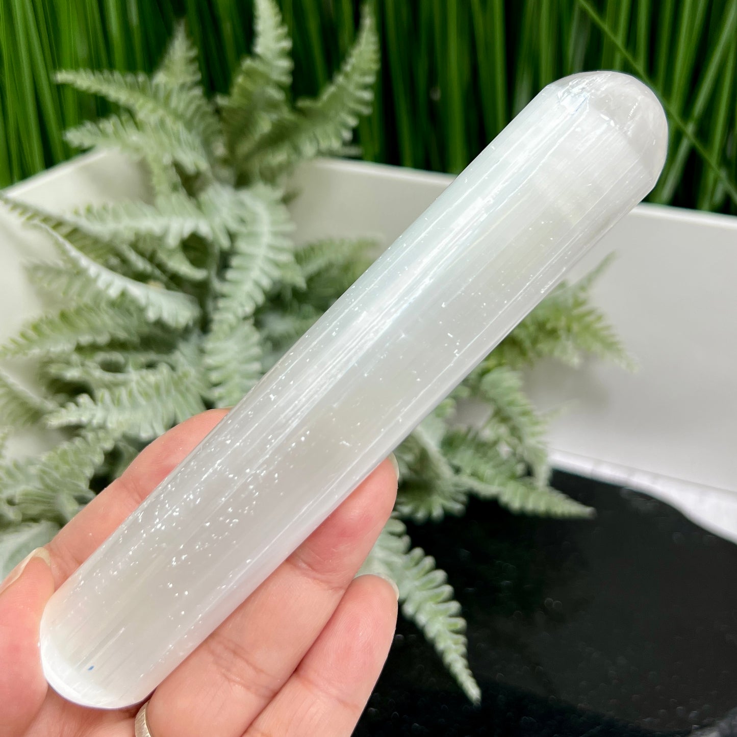 Satin Spar Selenite Massage Wand Healing Crystal