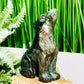 Labradorite Howling Wolf Healing Crystal Animal Carving 260g