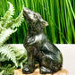 Labradorite Howling Wolf Healing Crystal Animal Carving 260g