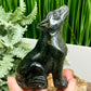 Labradorite Howling Wolf Healing Crystal Animal Carving 260g