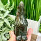 Labradorite Howling Wolf Healing Crystal Animal Carving 260g