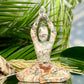 Crazy Lace Agate Yoga Lady Meditation Healing Crystal Carving 328g