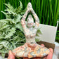 Crazy Lace Agate Yoga Lady Meditation Healing Crystal Carving 328g