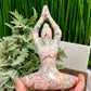 Crazy Lace Agate Yoga Lady Meditation Healing Crystal Carving 328g