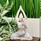 Flower Agate Yoga Lady Meditation Healing Crystal Carving 318g