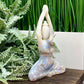 Flower Agate Yoga Lady Meditation Healing Crystal Carving 318g