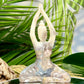 Flower Agate Yoga Lady Meditation Healing Crystal Carving 318g