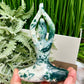 Moss Agate Yoga Lady Meditation Healing Crystal Carving 304g