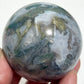 Moss Agate Green Blue Sphere Healing Crystal Ball 356g 63mm