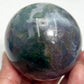 Moss Agate Green Blue Sphere Healing Crystal Ball 356g 63mm