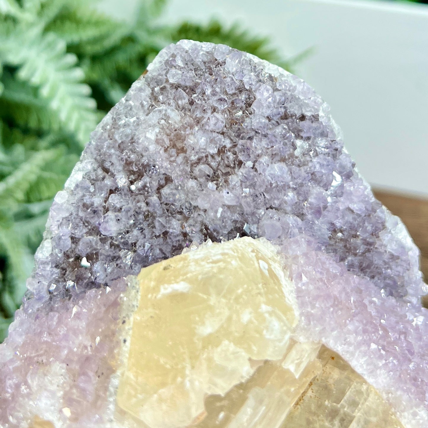 Amethyst Calcite Geode Cluster Natural Healing Crystal Specimen 1218g