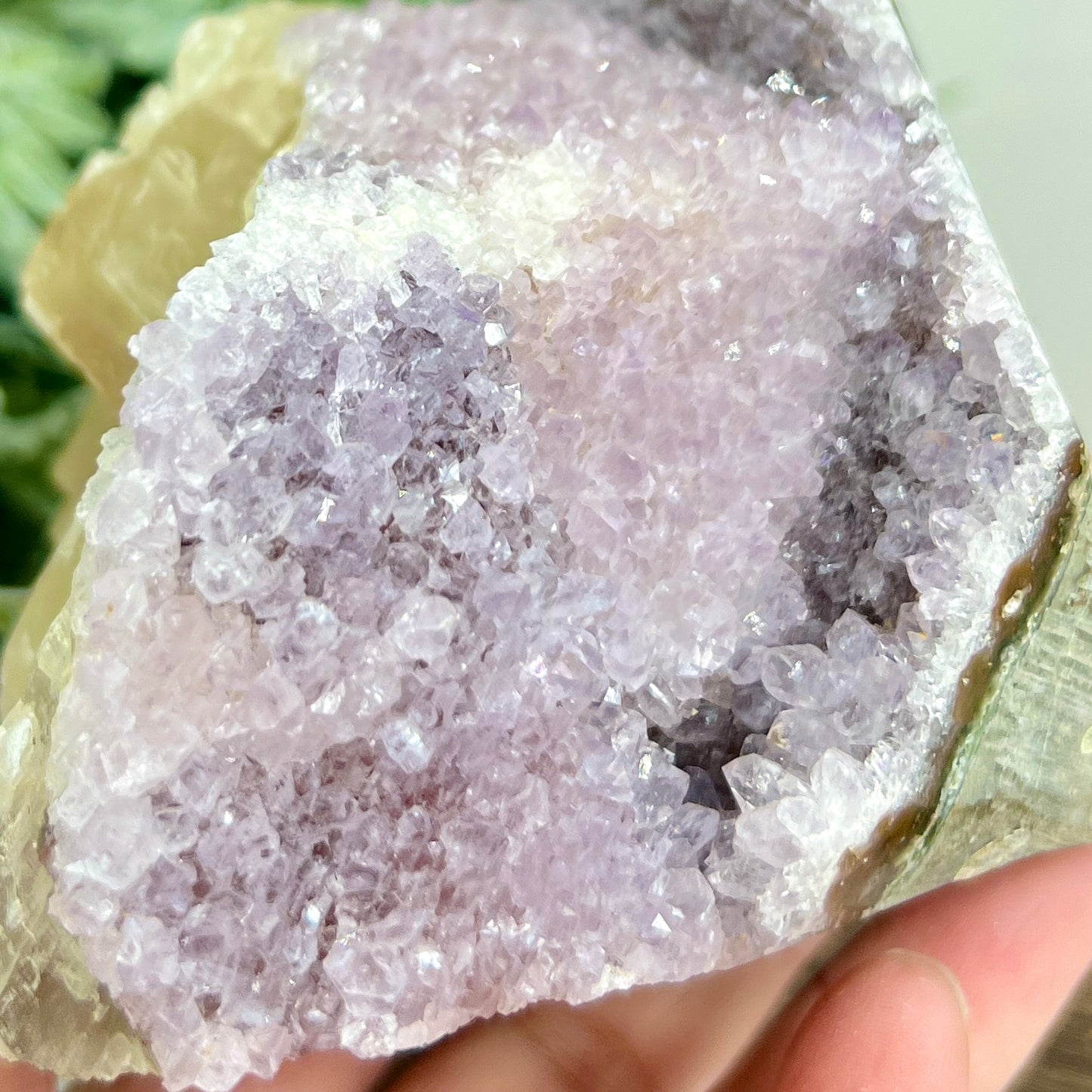 Amethyst Calcite Geode Cluster Natural Healing Crystal Specimen 1218g