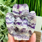 Chevron Dream Amethyst Owl Healing Bird Crystal Carving 388g