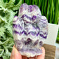 Chevron Dream Amethyst Owl Healing Bird Crystal Carving 388g