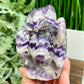 Chevron Dream Amethyst Owl Healing Bird Crystal Carving 388g