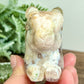 Flower Agate Bunny Rabbit Healing Crystal Animal Carving 314g