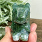 Moss Agate Bunny Rabbit Healing Crystal Animal Carving 324g