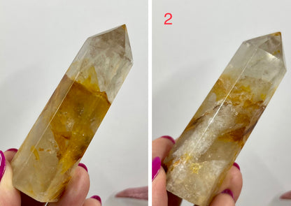 Golden Healer Quartz Points Towers Crystal Generators