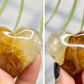 Golden Healer Quartz Hearts Crystal Carvings