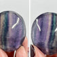 Rainbow Fluorite Palm Stone Crystal Healing Natural Worry Meditation Gemstone