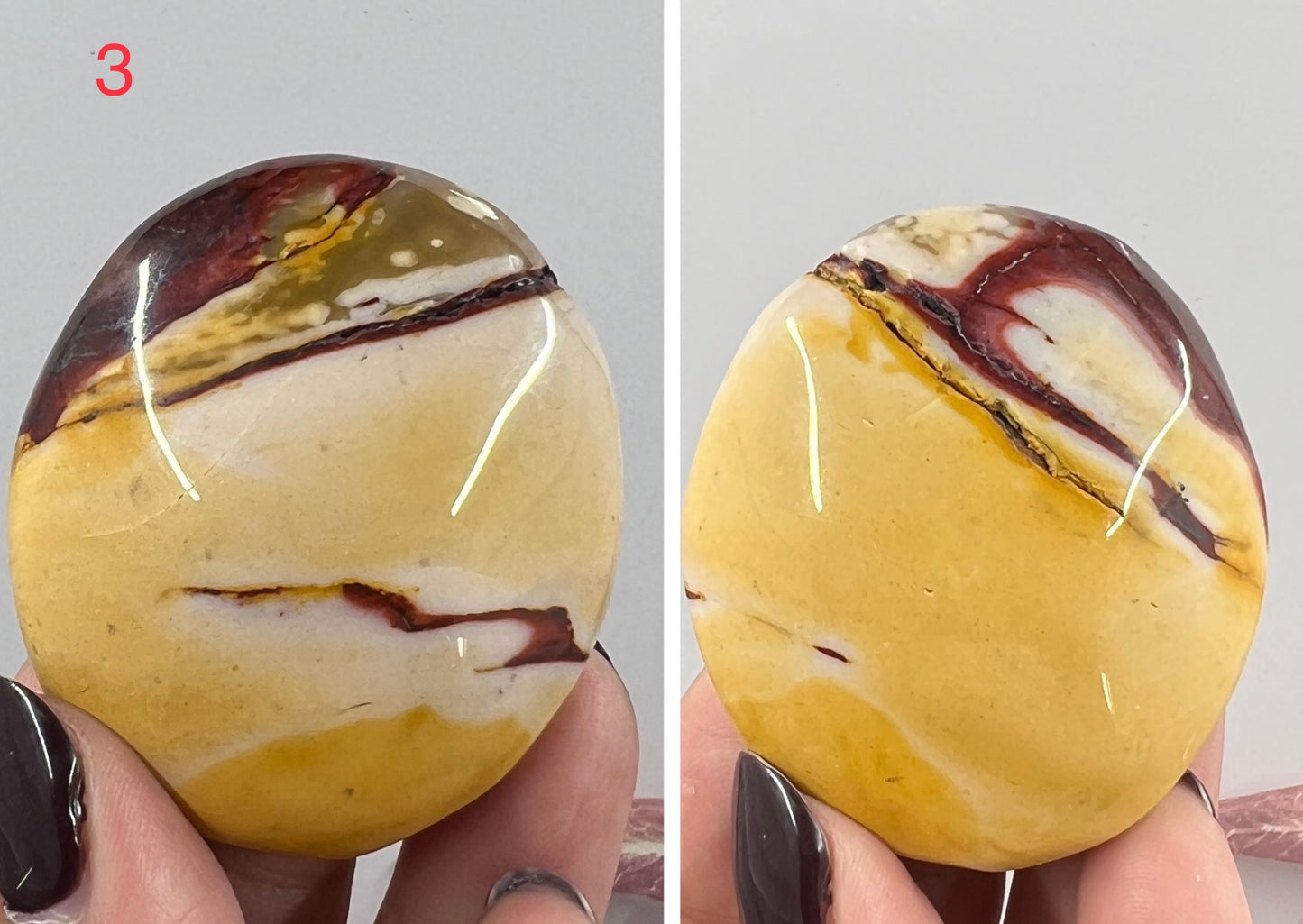 Mookaite Jasper Palm Stone Australian Gemstone Worry Meditation