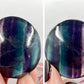 Rainbow Fluorite Palm Stone Crystal Healing Natural Worry Meditation Gemstone