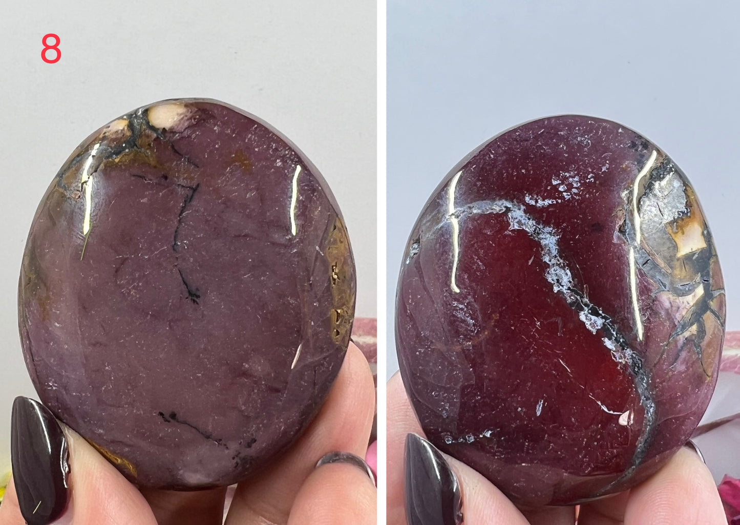 Mookaite Jasper Palm Stone Australian Gemstone Worry Meditation