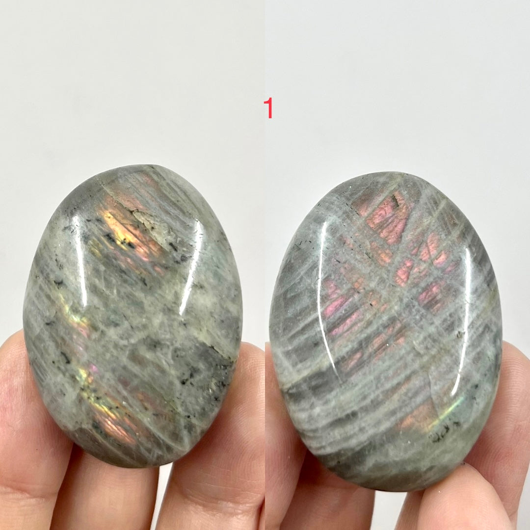 Labradorite Palm Stones Crystal Meditation Worry Reiki Healing Australian Seller