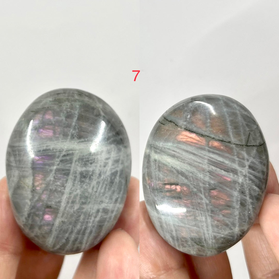 Labradorite Palm Stones Crystal Meditation Worry Reiki Healing Australian Seller