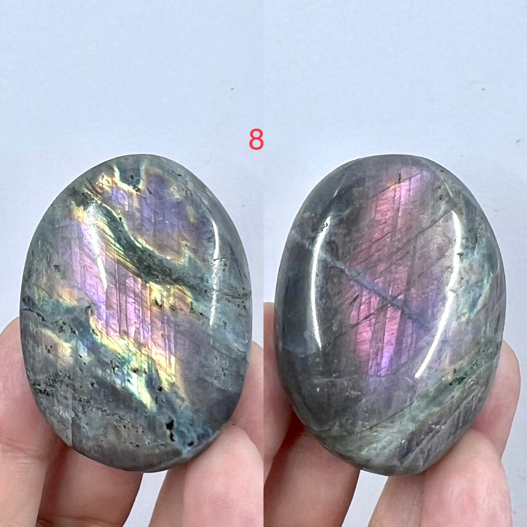 Labradorite Palm Stones Crystal Meditation Worry Reiki Healing Australian Seller