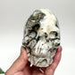 Sphalerite Skull Druzy Quartz Healing Crystal Carving 1167g