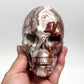 Mexican Crazy Lace Agate Skull Healing Crystal Carving 800g