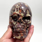 Indonesian Bloodstone Money Agate Skull Healing Crystal Carving 1095g