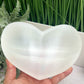 Satin Spar Selenite Heart Bowl High Quality Crystal Carving 714g