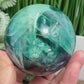 Snowflake Feather Fluorite Blue Green Purple Flashy Sphere Crystal Ball 780g 78mm