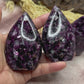 Gem Lepidolite Purple Mica Flames Crystal Carvings Australian Seller