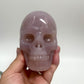 Blue Rose Quartz Hollow Jaw Skull Healing Crystal Carving 947g