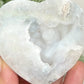 Trancas Quartz Heart Geode Slice Crystal Carving 144g